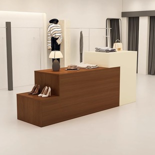 Clothing Store Island Table Simple Modern Flowing Water Display Women's Clothing Store Middle Display Counter Shoe Display Cabinet