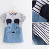 Summer new girl and little mouse pattern striped stitching dress -up dress princess skirt manufacturer direct selling one generation