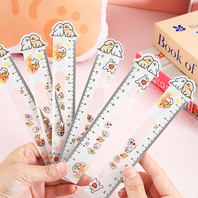 Nuevos productos Capibara Rock Regla 15cm acrílico regla recta de alto valor de la presión de los estudiantes de la escuela primaria papelería