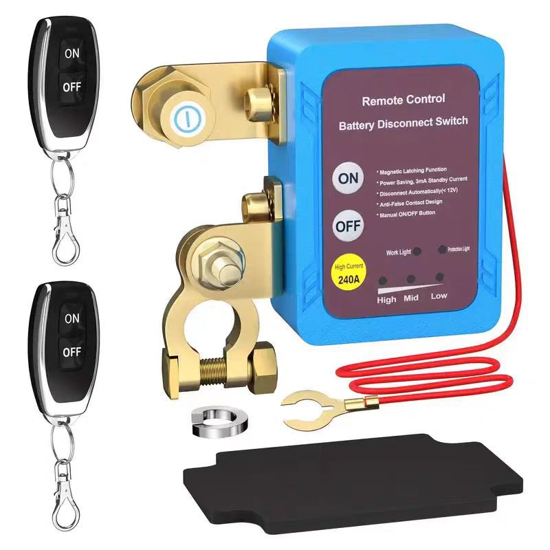 Universal 12V24V High-Current Car Battery Power-Off Switch, Anti-Drain Protection, Intelligent Remote Control Switch for Cars