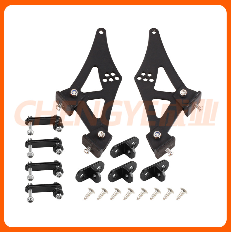 Cross-Border Car Modification Supplies Aluminum Alloy Rear Wing Mounting Bracket Perforated Rear Wing Mounting Feet 5 Inches 7inch 10inch