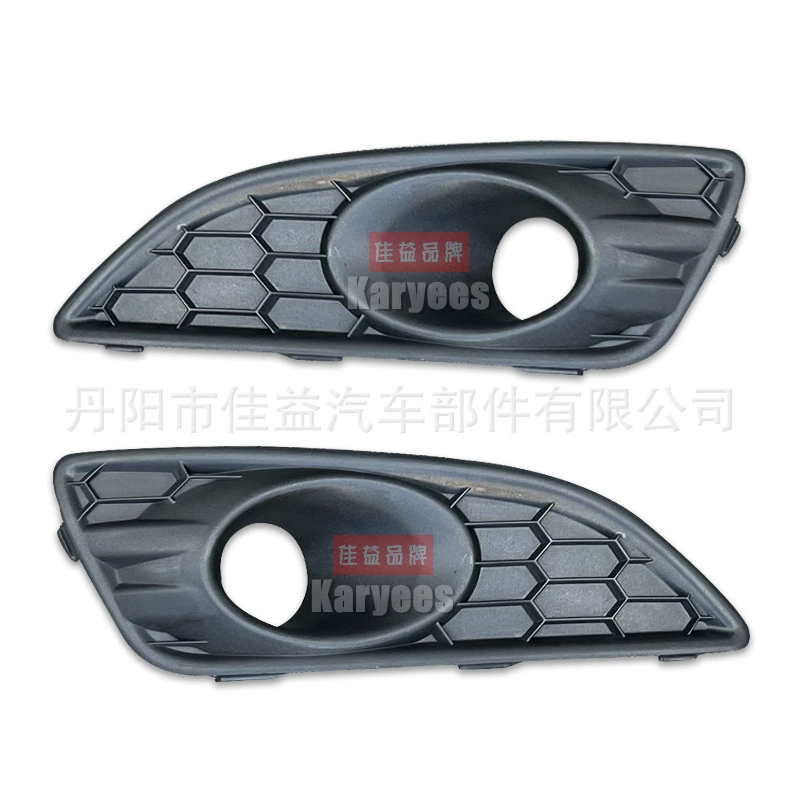 Подходит для Ford Fiesta 13-17, рамка противотуманной фары, кожаный узор, ярко-черная рамка противотуманной фары, абажур, сотовая краска