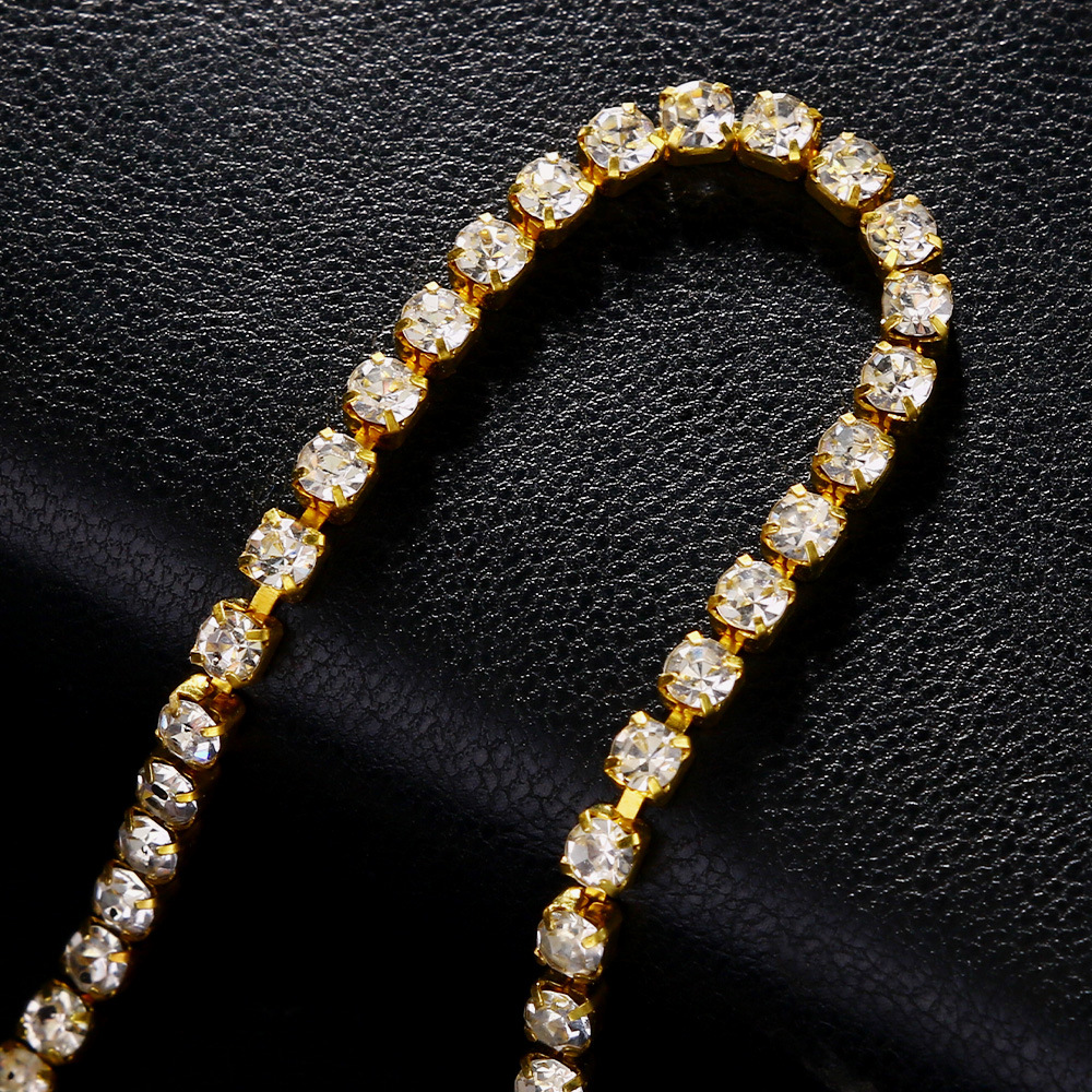 Pendentif en strass exotique ornement de front pendentif de sourcil coiffe de mariée simple clip transversal accessoires de cheveux chaîne de cheveux_voghion.com