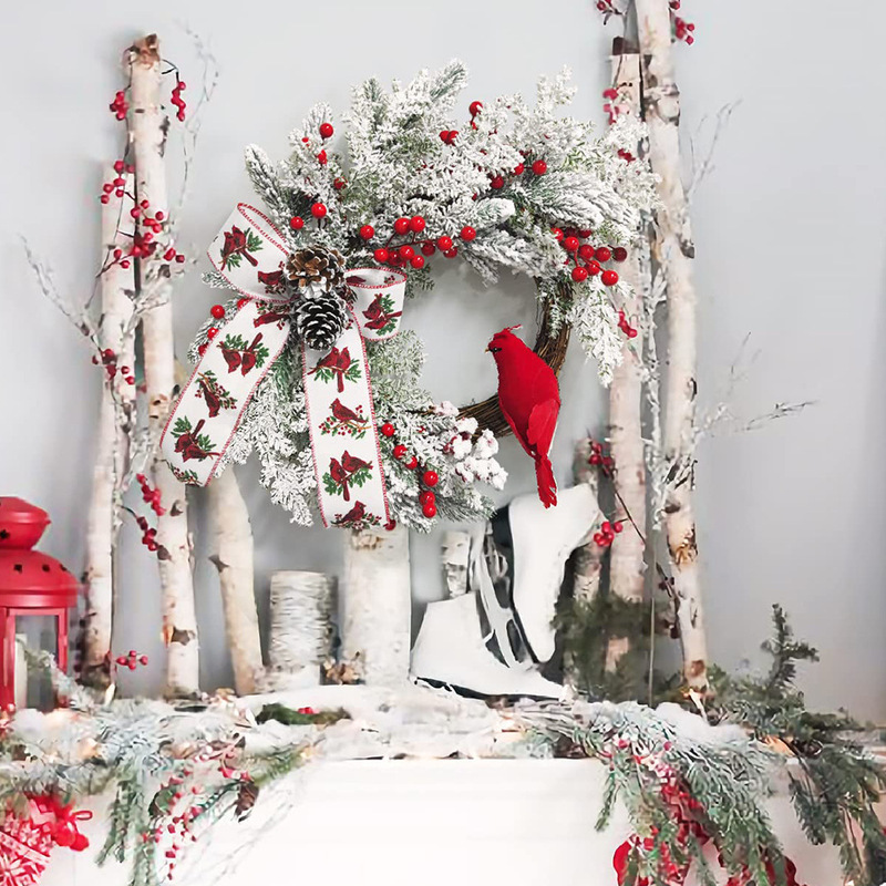 縦鴻クロスボーダー紅衣教主クリスマス花輪門掛庭ショーウインドー装飾植毛花輪祭りシーン配置|undefined