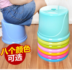 大型家庭用プラスチック製丸型スツール、厚みのある子供用靴交換用スツール、バスルーム用低スツール、北欧風デザイン