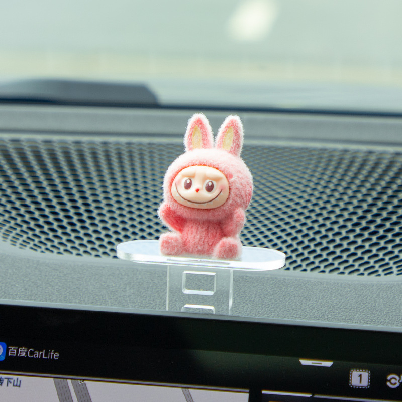 新しいラブブ車内スライド装飾品車のスクリーン装飾品ラブブ装飾品|undefined