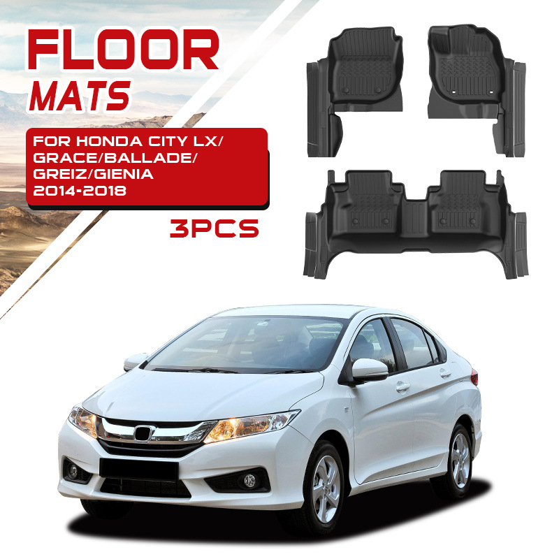 TXR Adecuado para alfombrillas para automóviles Fengfan Honda City Tpe Floor Mats alfombrillas para automóviles Mat