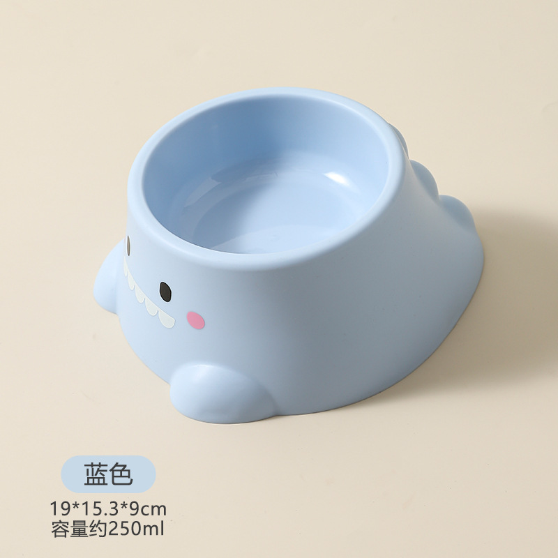 可爱恐龙宠物碗猫咪狗狗塑料不锈钢食盆猫狗粮宠物喂食碗宠物用品|undefined