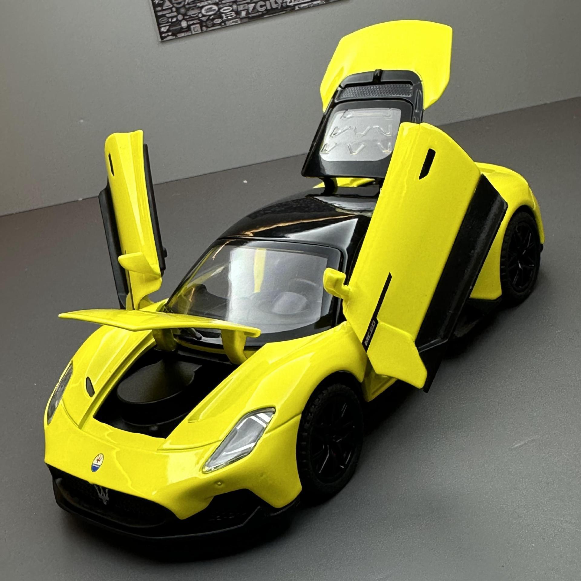 (A granel) Jiaye modelo de coche de aleación 1:32 Martha MC20 coche deportivo coche de juguete modelo de música con sonido y luz Tire hacia atrás