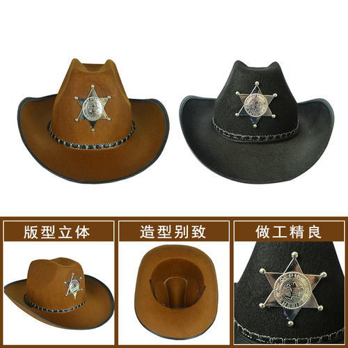Halloween costumes for boys and girls, western cowboy adult and children parent-child performance, annual meeting party dress-up costumes, cosplay sets