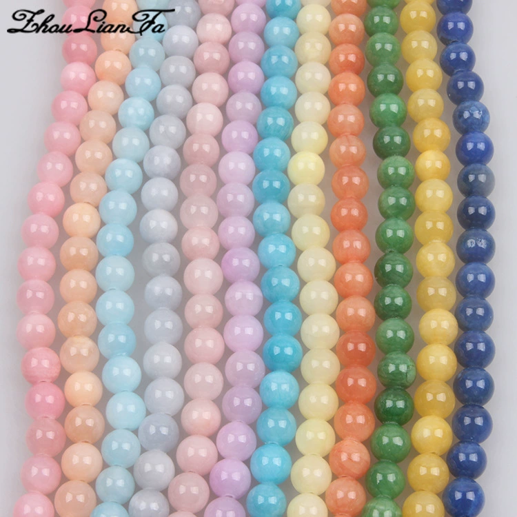 Round beads jade по стилю 周连发, Amazon, 12 цветов, сделай сам