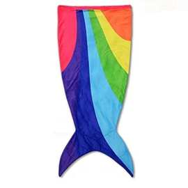 渐变色新款盖毯家用沙发美人鱼毯午睡空调毯