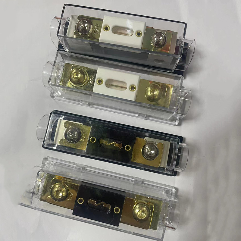 音响保险胆车用熔断器音响座大平插透明音响座黑色/透明底座厚底