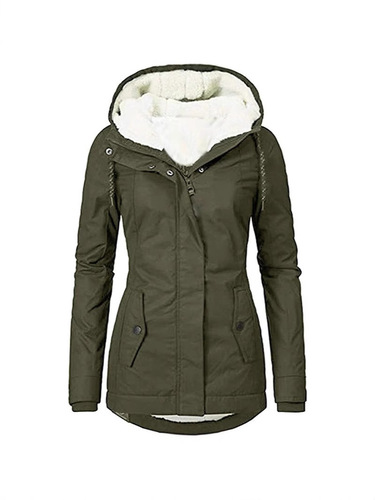 Women's Cotton Parka Western Autumn/Winter New Women's Coat Solid Color Medium Length Commuting Padded Jacket