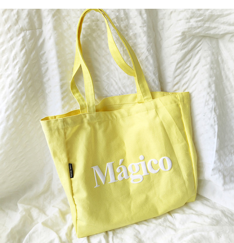 Amazon cross-border supply three-dimensional letter canvas bag women's versatile student school bag large capacity shoulder bag