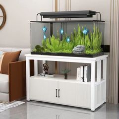 水槽の棚が床に落ちているリビングルームの家庭用鉄芸の耐久性のある水槽のリビングルームの家庭用シンプルな収納棚の水槽のベース