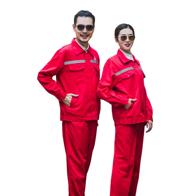 Sinopec 石油綿作業服メンズ春と秋の純綿耐摩耗性厚みのある自動車修理服工場エンジニアリング溶接服|undefined
