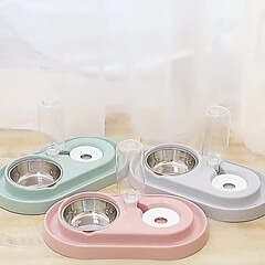 大きい顔の猫の多機能の楕円形のステンレスの猫の碗の犬の碗は自動的に水を飲みます。
