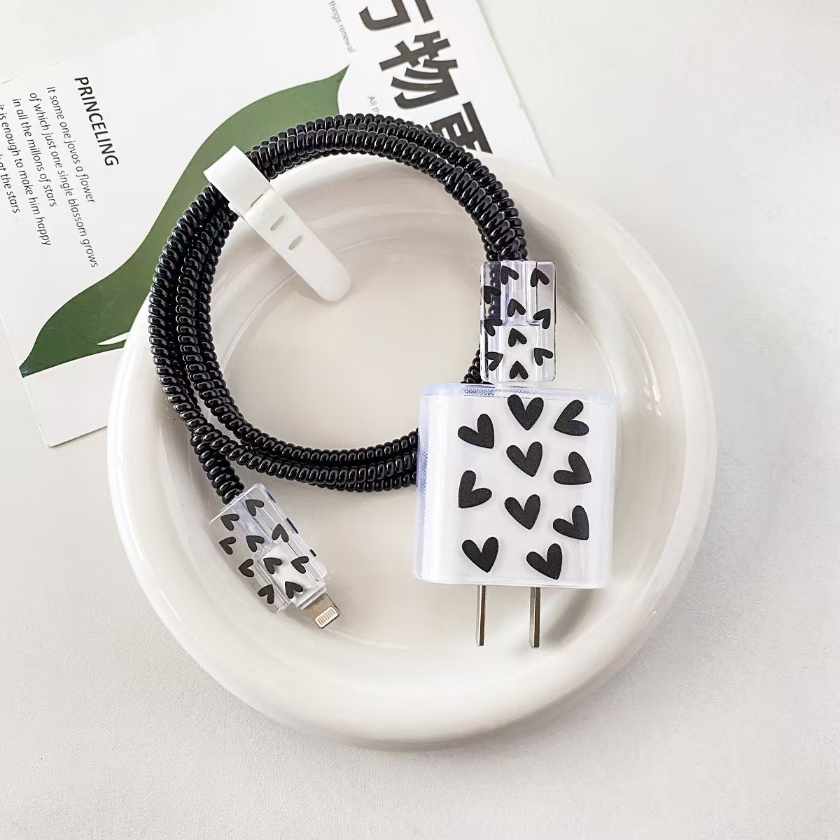 Aplicable a Apple 14 Cable Cover iPhone 13 Cargador Head 12 Promax Winding Cable Cover iPad