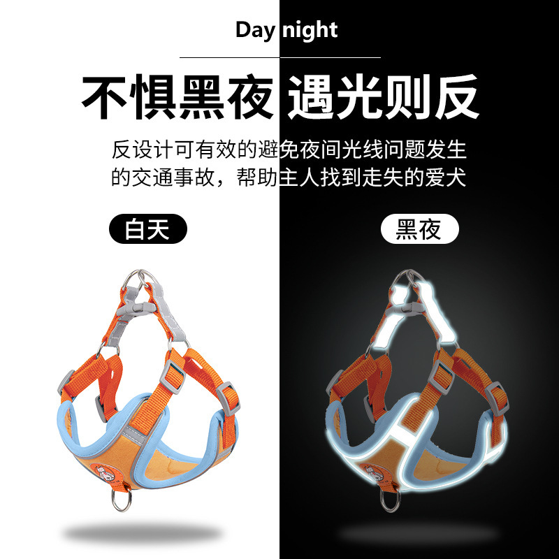 Amazon popular mascota correa de pecho gamuza gato y correa de perro reflexivo transpirable perro cuerda correa de perro