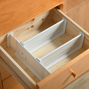 Drawer Storage Divider Plastic Partition Board Organizer for Underwear and Socks, Freely Combinable and Extendable