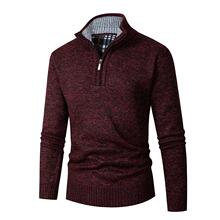 H 17381 Men quarter zip sweater ��ʿ���_ë��