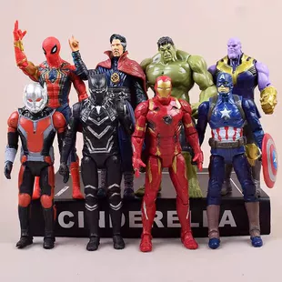 Фигурки Marvel: Танос Халк Железный человек Капитан Америка
