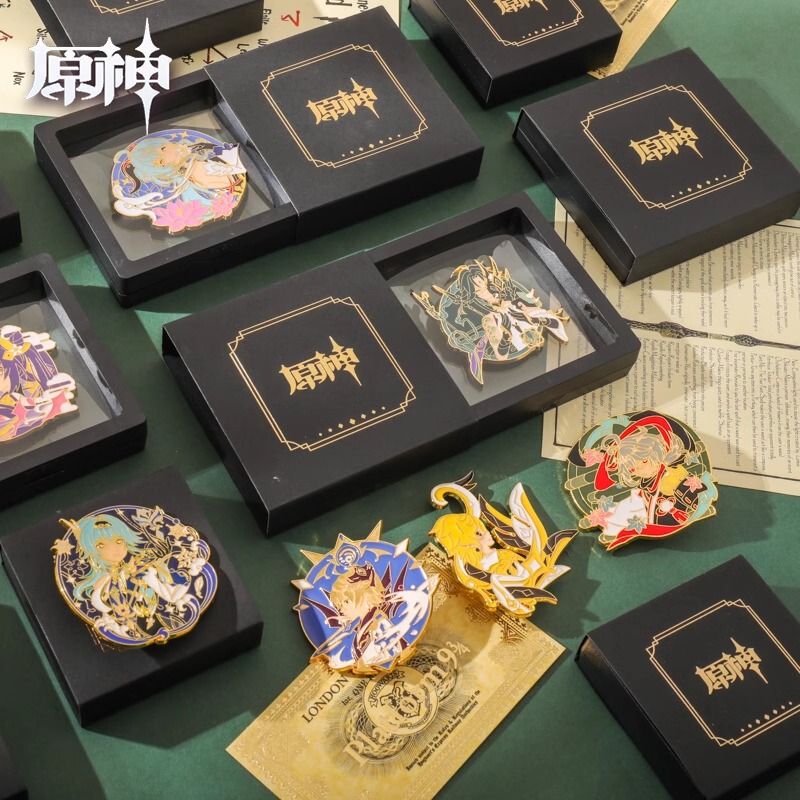 特別クリアランスクロスボーダーメタル原神ブローチアニメーション周辺二次元漫画かわいいバッジアクセサリーピン|undefined