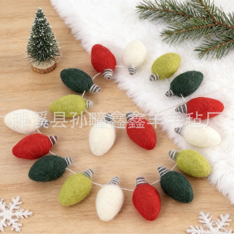 Cross-Border Wool Felt Christmas Wreath Gift Wall Hanging Felt Christmas Tree Decoration Ornaments Cross-Border Wool Felt Christmas Wreath Gift Wall Hanging Felt Christmas Tree Decoration Ornaments