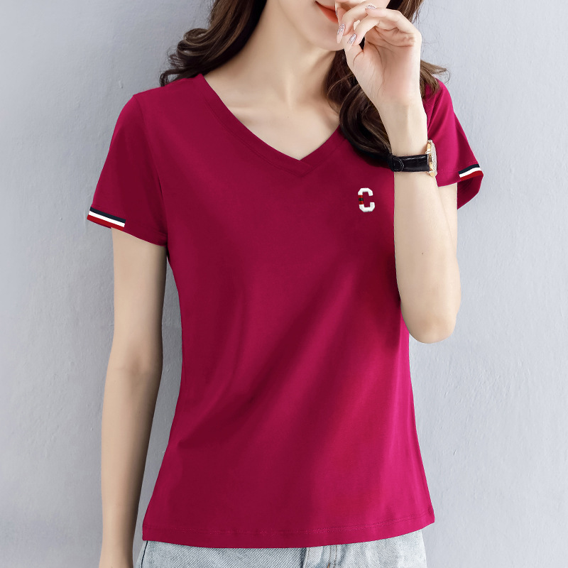 Brand Korean Style T-Shirt Women's Short-Sleeved Versatile Casual Fashionable Loose Small Fashionable Comfortable Breathable Women's Tops
