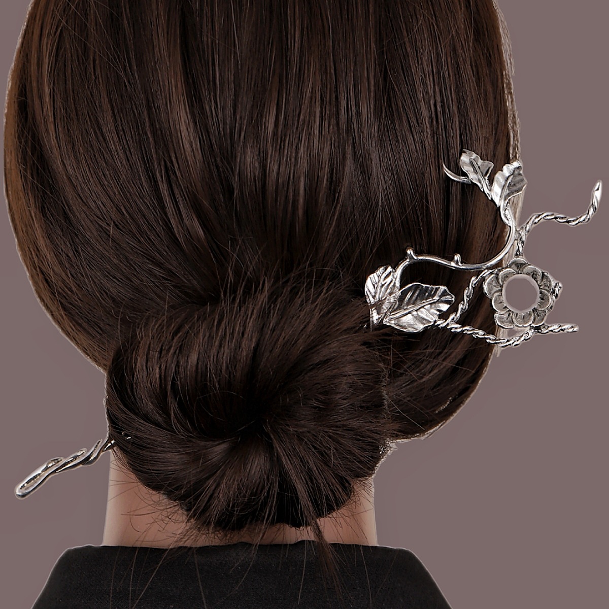 Mi emperador Xiao Zhan mismo estilo de horquilla una horquilla retro en forma de flor de hadas hecho a mano con incrustaciones de tocado