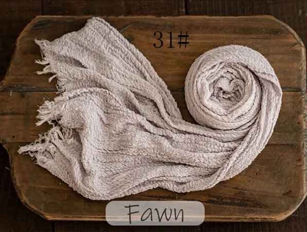 Toalla de gasa recién nacido niños fotografía elástico envoltura de tela bebé fotografía tela plisada seersucker envoltura de tela