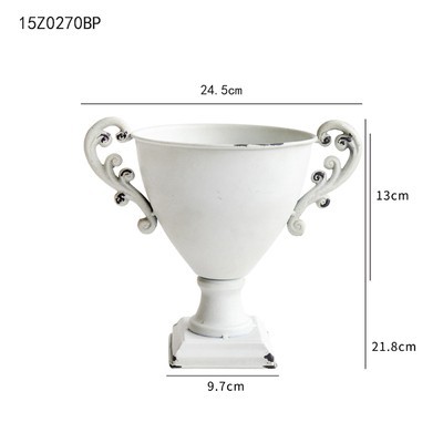 Vintage blanco vintage florero estilo europeo florero boda banquete Hotel decoración del hogar tienda de flores floral