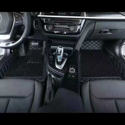 mats, full coverage, five-seater, Ayaqaltılar (Kovriklər) - upgraded-model-please-note-the-model-year-when-placing-an-order-huiqi-pure-black-driver-passenger-seats-black-carpet-silk-mega-discount-sale
