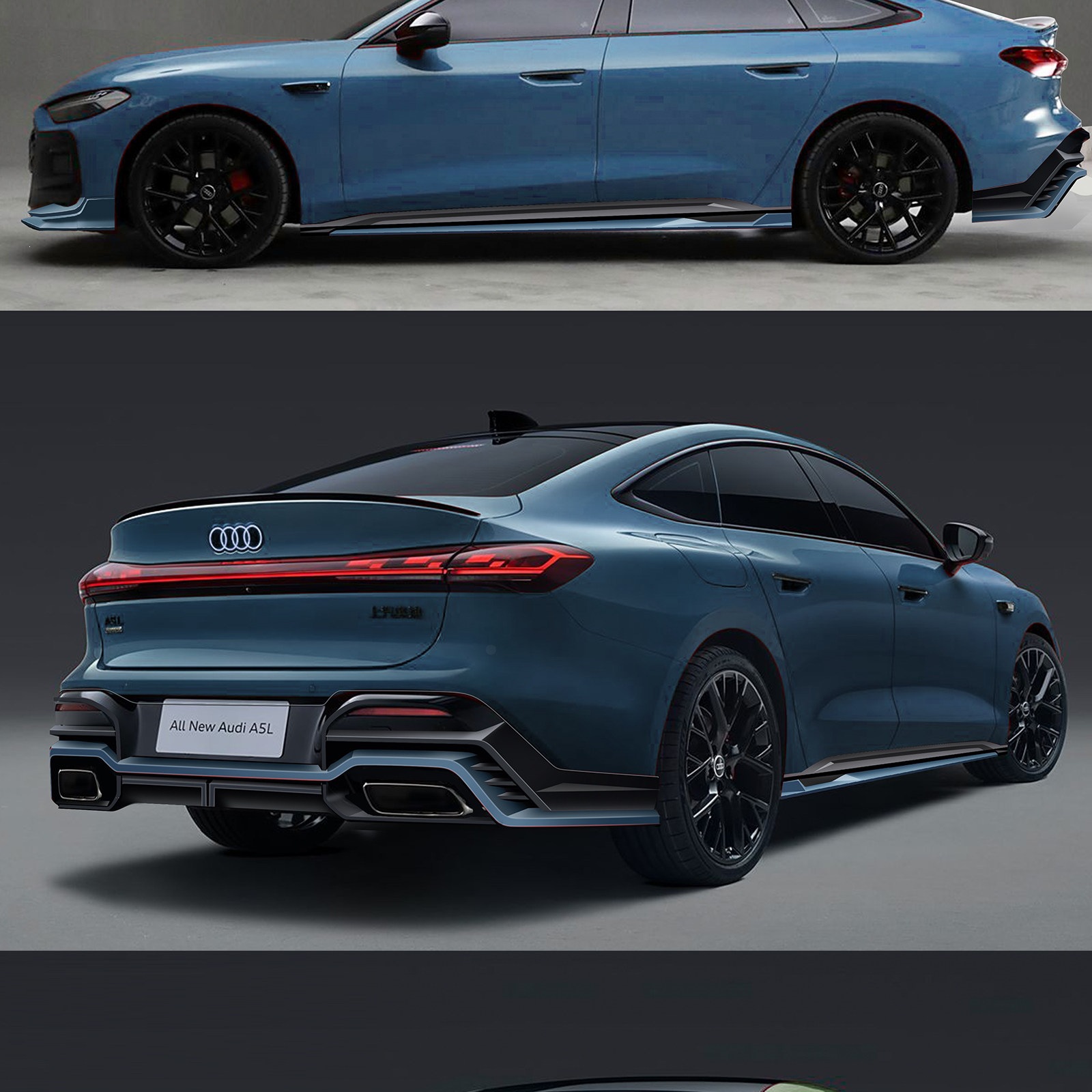 Saic Audi A5L Faw Sports Body Kit Front Spoiler Side Skirts Rear Lip Spoiler Modified Decorative Accessories
