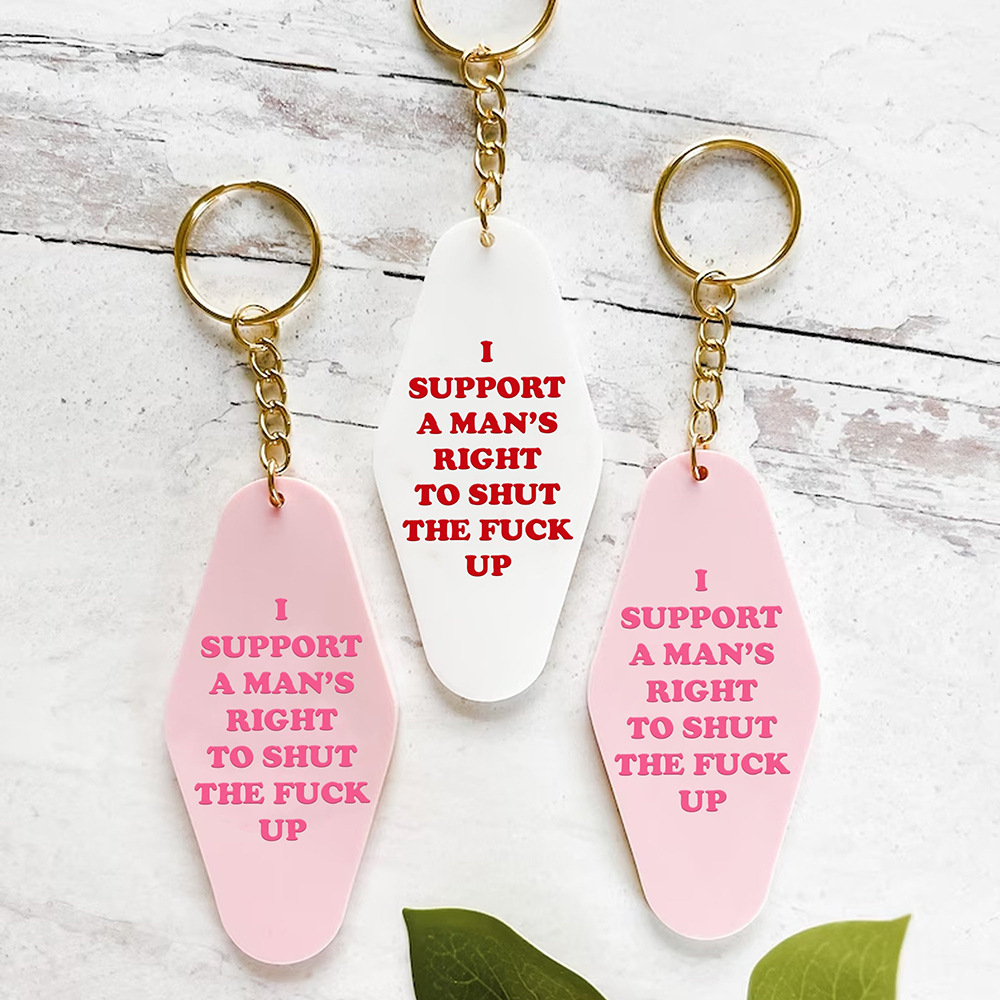 Acrylic Material Casual Elegant Lady Letter Arylic Keychain