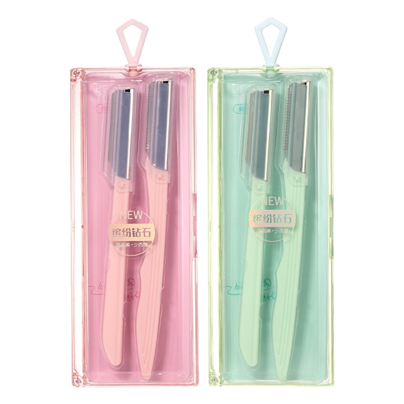 Ueno Ramila eyebrow trimmer two pieces with protective net sharp combination eyebrow scraper boxed SY344