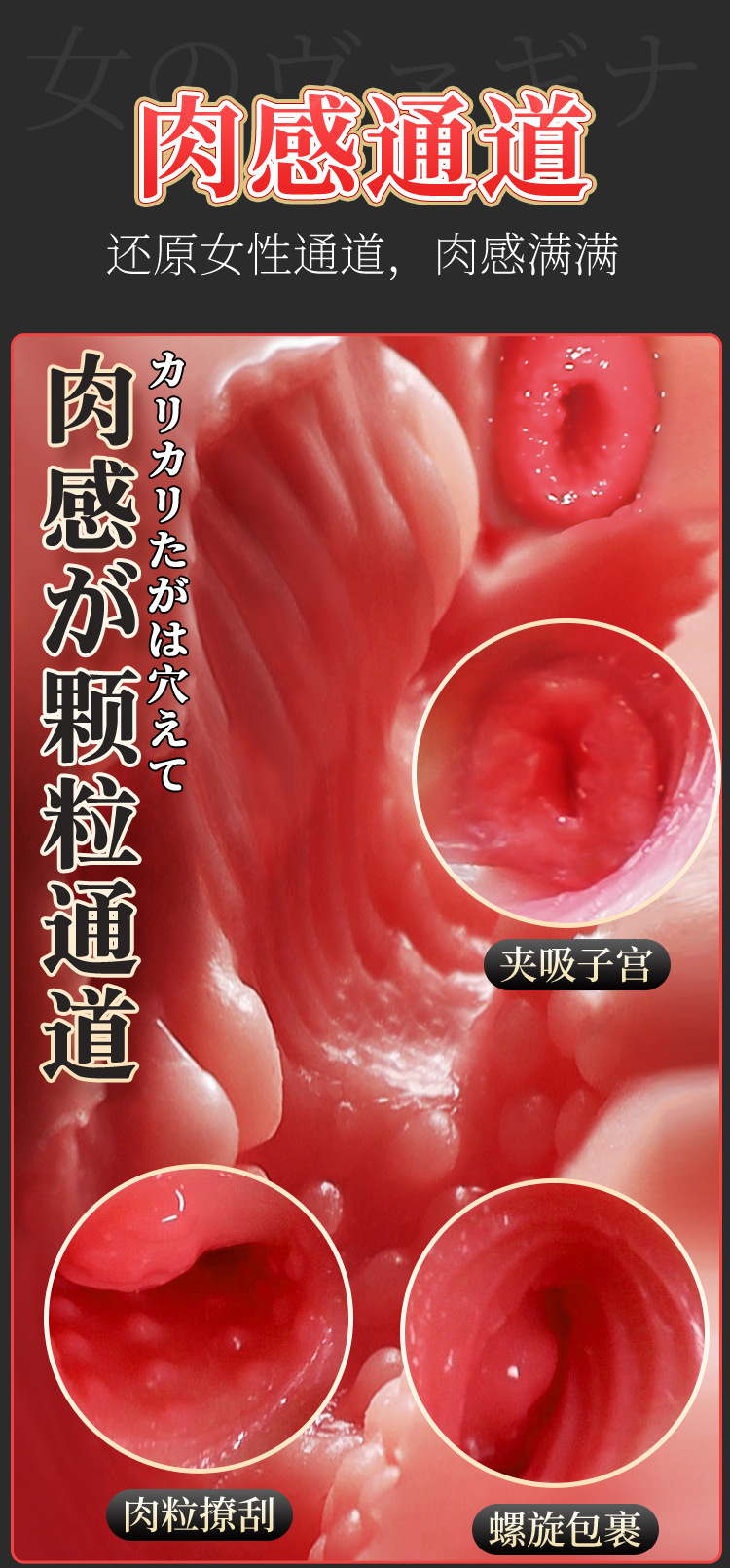 Jiuai Aircraft Cup Male Masturbator TPE Dual-Channel Inverted Mold Manual — detail image 5