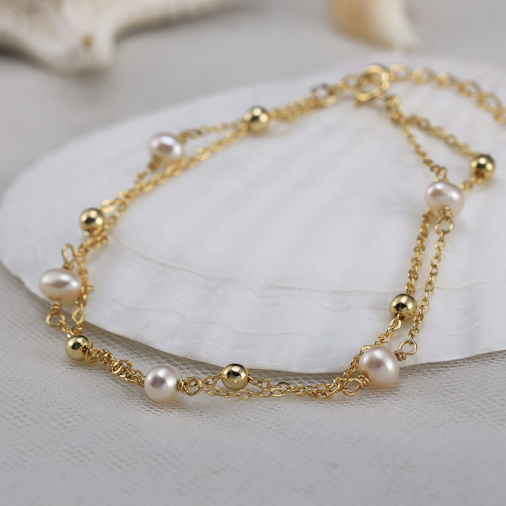 2g Weight 0.03µm Gold Plating Thickness Electroplating Gold Plating Process Spring Ring Trigger Clasp Closure Clasp Closure Type 14K Real Gold Plated, Platinum Plated Plating Material 925 Sterling Silver Pendant Material Stone-Free Inlay Material Bracelets Classification 925 sterling silver Chain Material Beaded Chain Chain Type 1 Piece Quantity Daily Occasion 925 Sterling Silver, Freshwater Pearl Material Geometric Pattern Women's Gender Simple Style Style Plating Craft 925 Sterling Silver Freshwater Pearl  Bracelets Simple Style 5