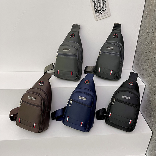 New sports and leisure chest bag men's shoulder crossbody bag outdoor travel large capacity chest bag cash register coin purse