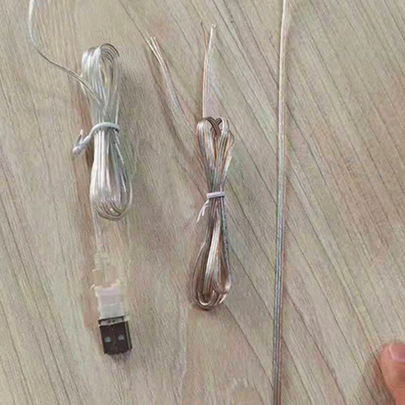 3P双头透明端子线多种规格透明电子线 现货供应金银银透明线化妆