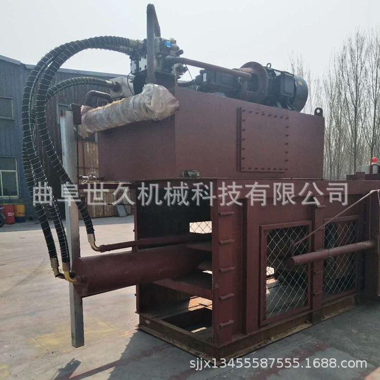 卧式废纸液压打包机140吨 易拉罐矿泉水瓶压缩编织袋打包世久机械