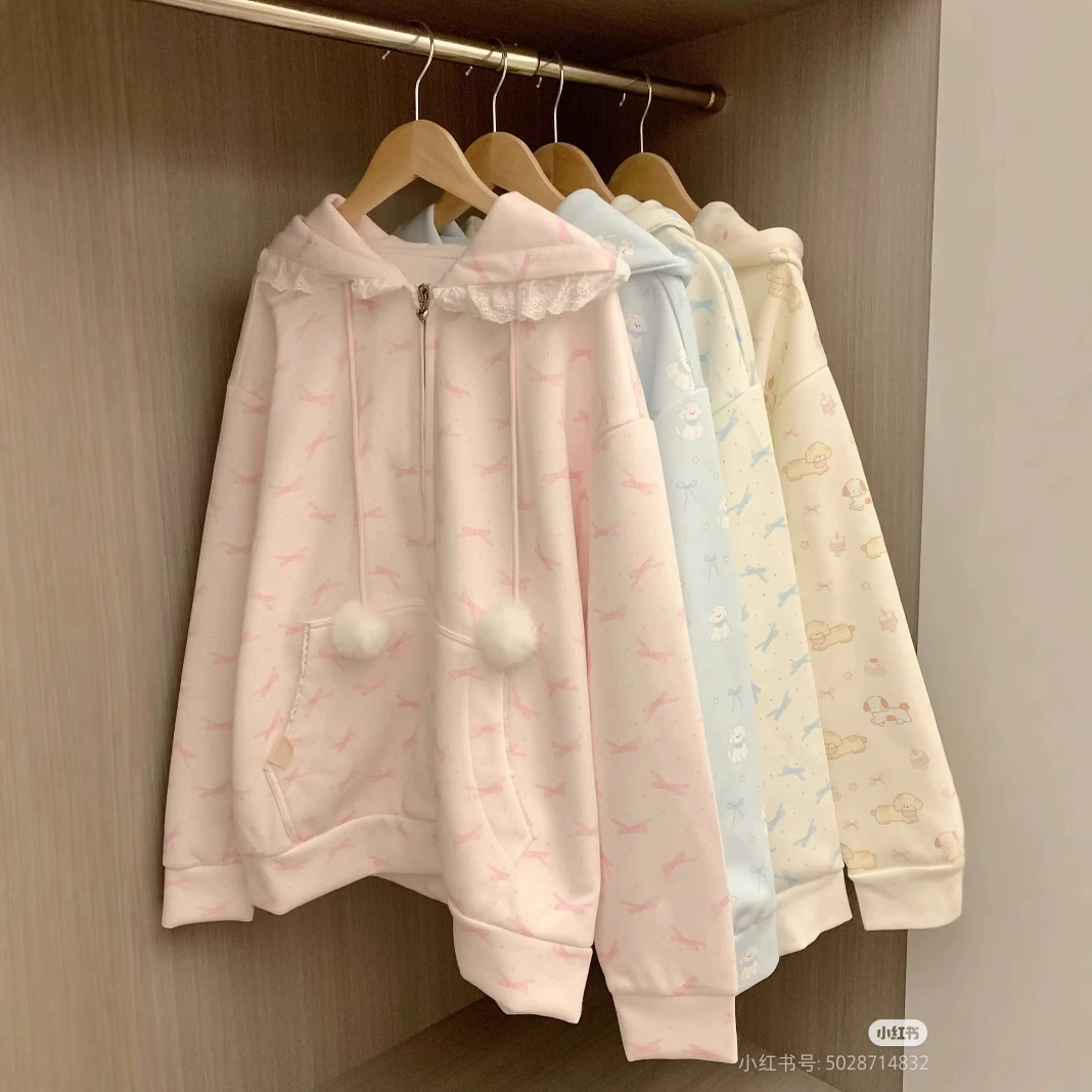 Осенне-зимний дизайн, бархатная утолщенная куртка с принтом, толстовка, топы, женская новая светлая женская одежда Thirteen Lines, оптовая продажа