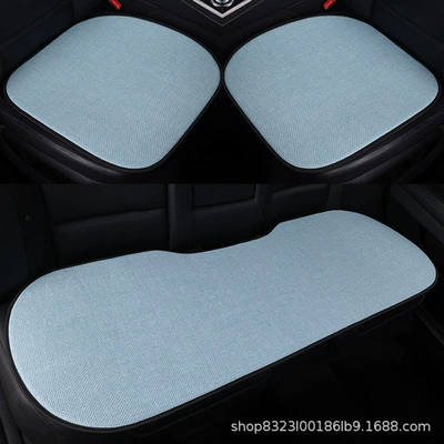 Suitable for All Seasons, Breathable, Non-Slip, Four Seasons Pad - 2-seat-cushions-1-long-strip-fruit-green-flag-embroidery-none