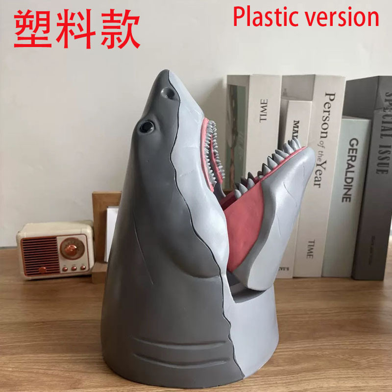 跨境新品JAWS 50th Anniversary Popcorn Bucket鲨鱼形爆米花桶