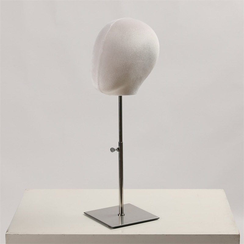 Soporte de Cabeza de Maniquí para Sombreros y Pelucas de Terciopelo para Escaparates