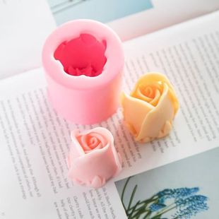 Leaf Rose Flower Buds Can Hold Cake Decorations Silicone Mold Soap Fertilizer Aromatherapy Mold Kitchen Baking Tools