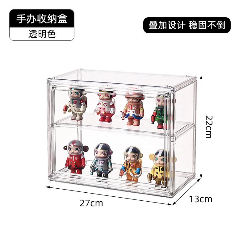 ラブブマカロンビニール人形ラブブ座りパーティーディスプレイボックス防塵コンテナ収納ボックスキャビネット|undefined