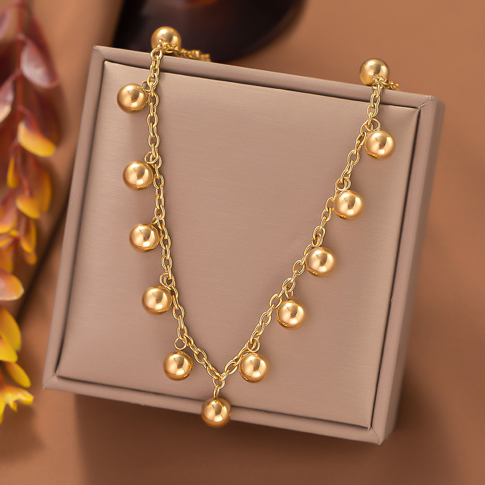 cable chain Chain Type 1 Piece Quantity Daily Occasion 304 Stainless Steel Material PVD Coated Real Gold Plated 18K Gold Solid Color 304 Stainless Steel Casual Simple Style Waterproof Non Tarnish 304 Stainless Steel Necklace