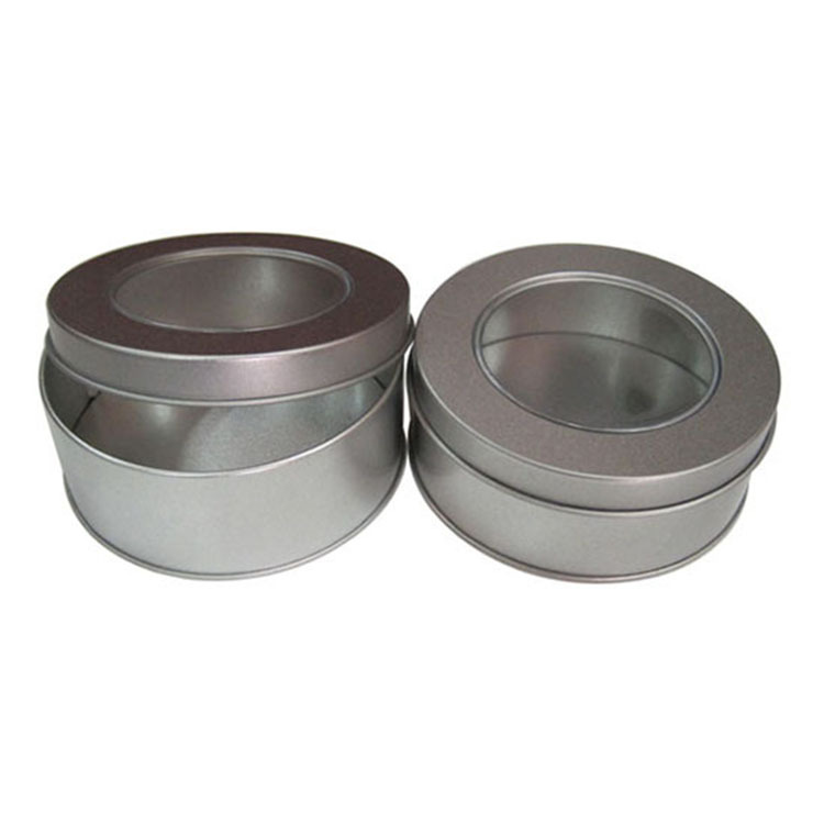 铁盒厂批量生产小铁盒开窗马口U盘盒透明PVC礼品窗圆盒包装盒密封